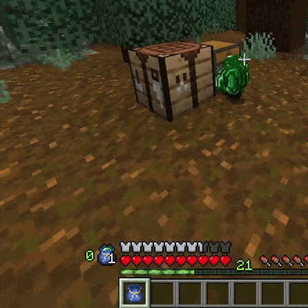 Each pouch has its own toggle to auto-pick up emeralds