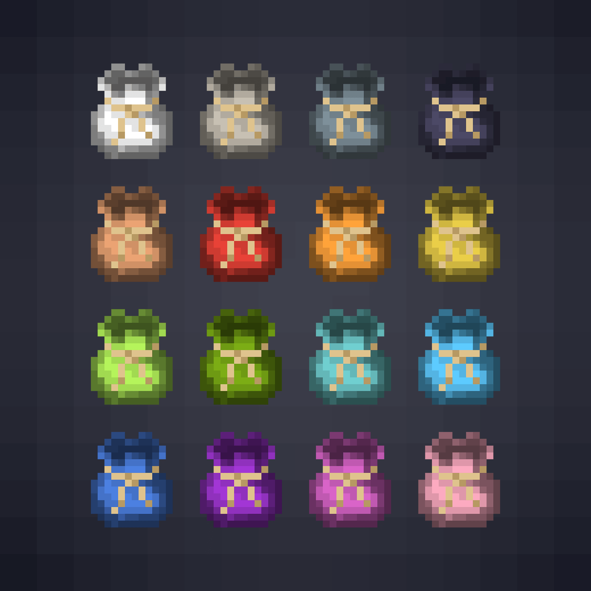 Thumbnail All dyed colour variants for the Large Pouch