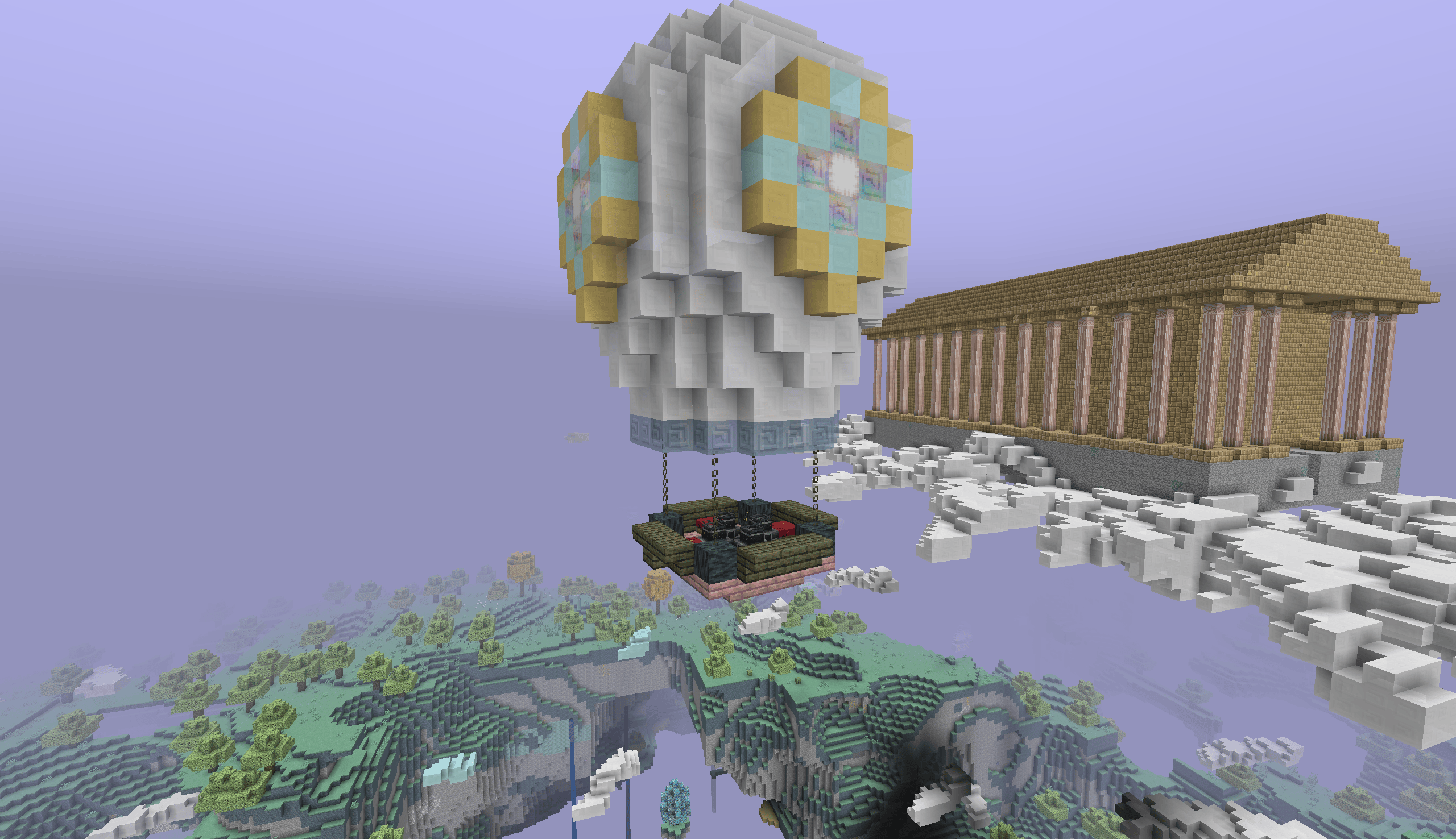 Hot Air Balloon using Aether Clouds to support it