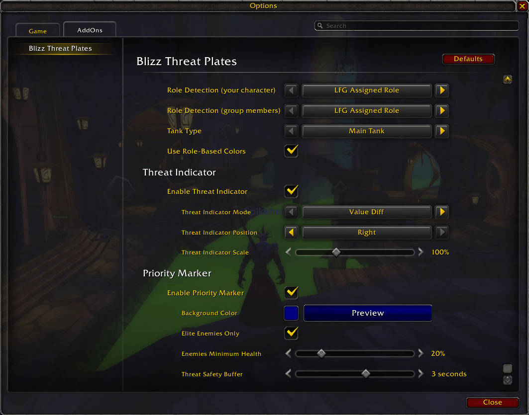 An modern-looking option page is available to customize the addon to your liking (bottom part).