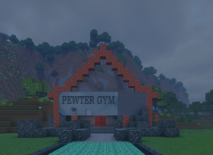 Just finished building the first gym! Trying to make them more accurate to whats in the shows! rather then the generated ones found around the map!