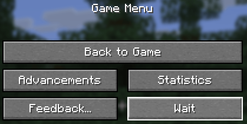 New escape menu button