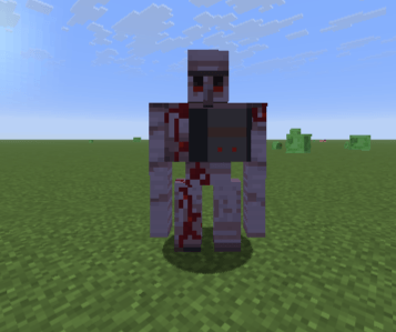 Custom Corrupted Golem Mob you can obtain from capturing villagers during raids.