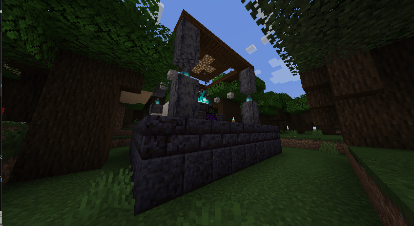 Can be found in dark forests and soul sand valley biomes. Be prepared before finding this, you will have to fight three waves of undead mobs.