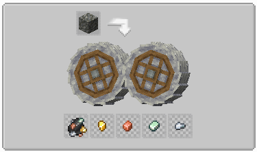Tuff = Material Scrap + Gold Nugget + Copper Nugget + Zinc Nugget + Iron Nugget