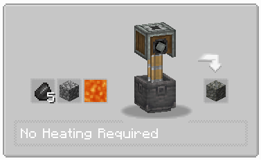 5 Flint + Cobblestone + 250mb Lava = Flint