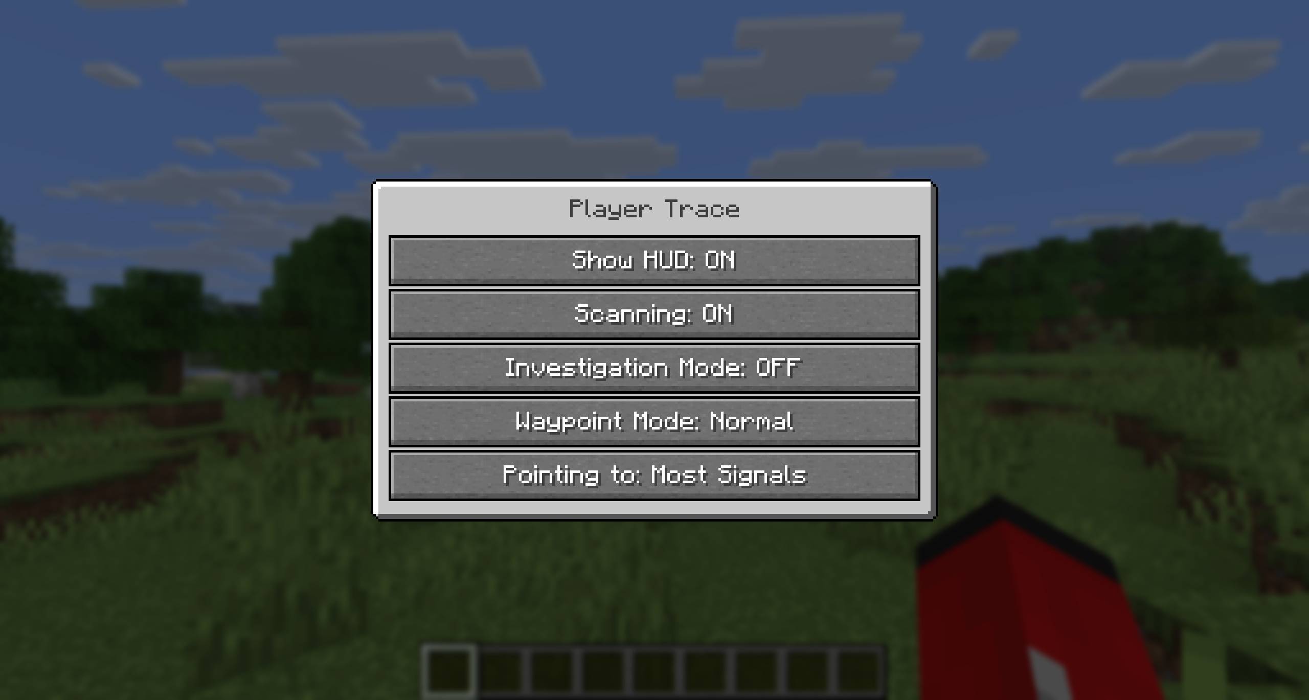 Thumbnail Quick menu for instant access to toggle HUD visibility, pause scanning, enable investigation mode, change arrow pointing mode, and adjust waypoint saving speed.