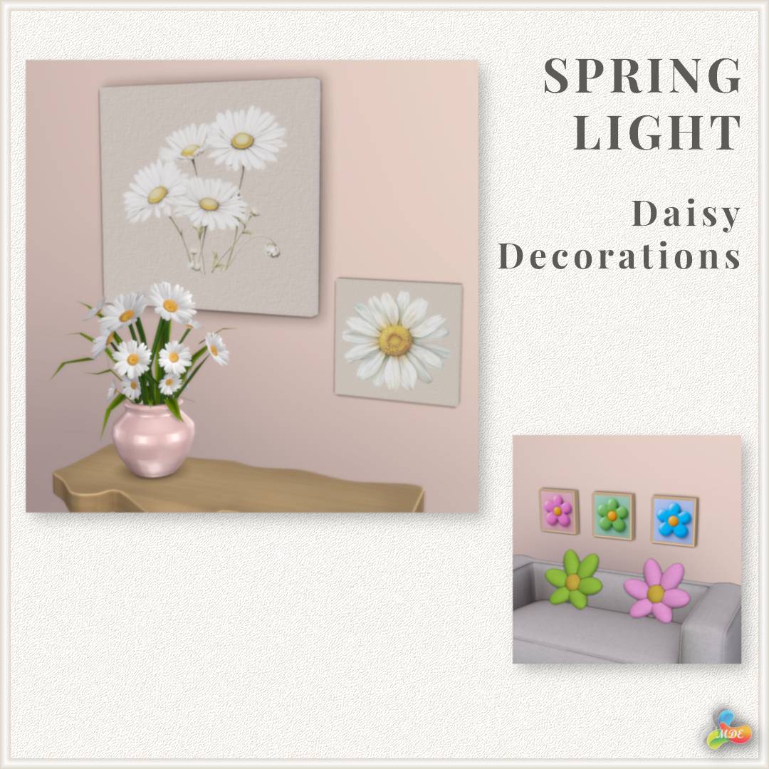 Spring Light April Daisy Decorations