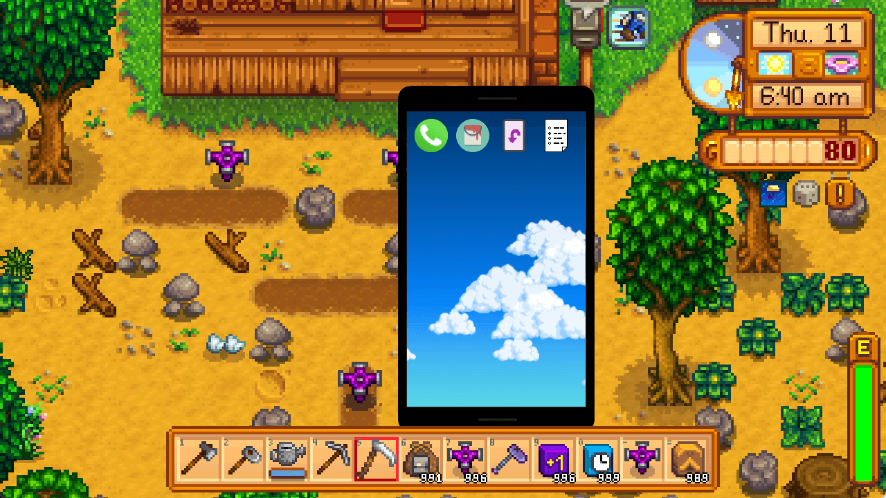 Thumbnail Use apps and features directly in-game.