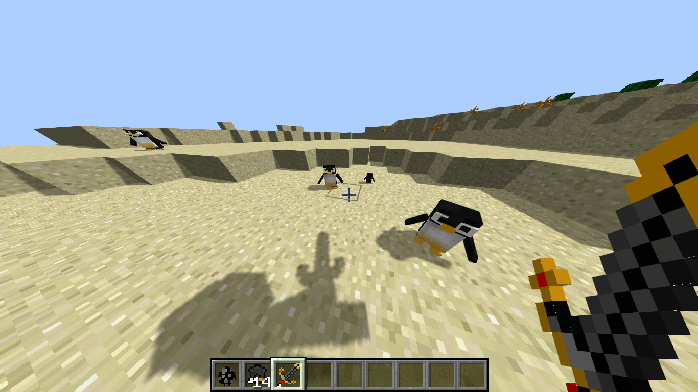 Thumbnail A picture of the penguin with its sword from inside the game.
