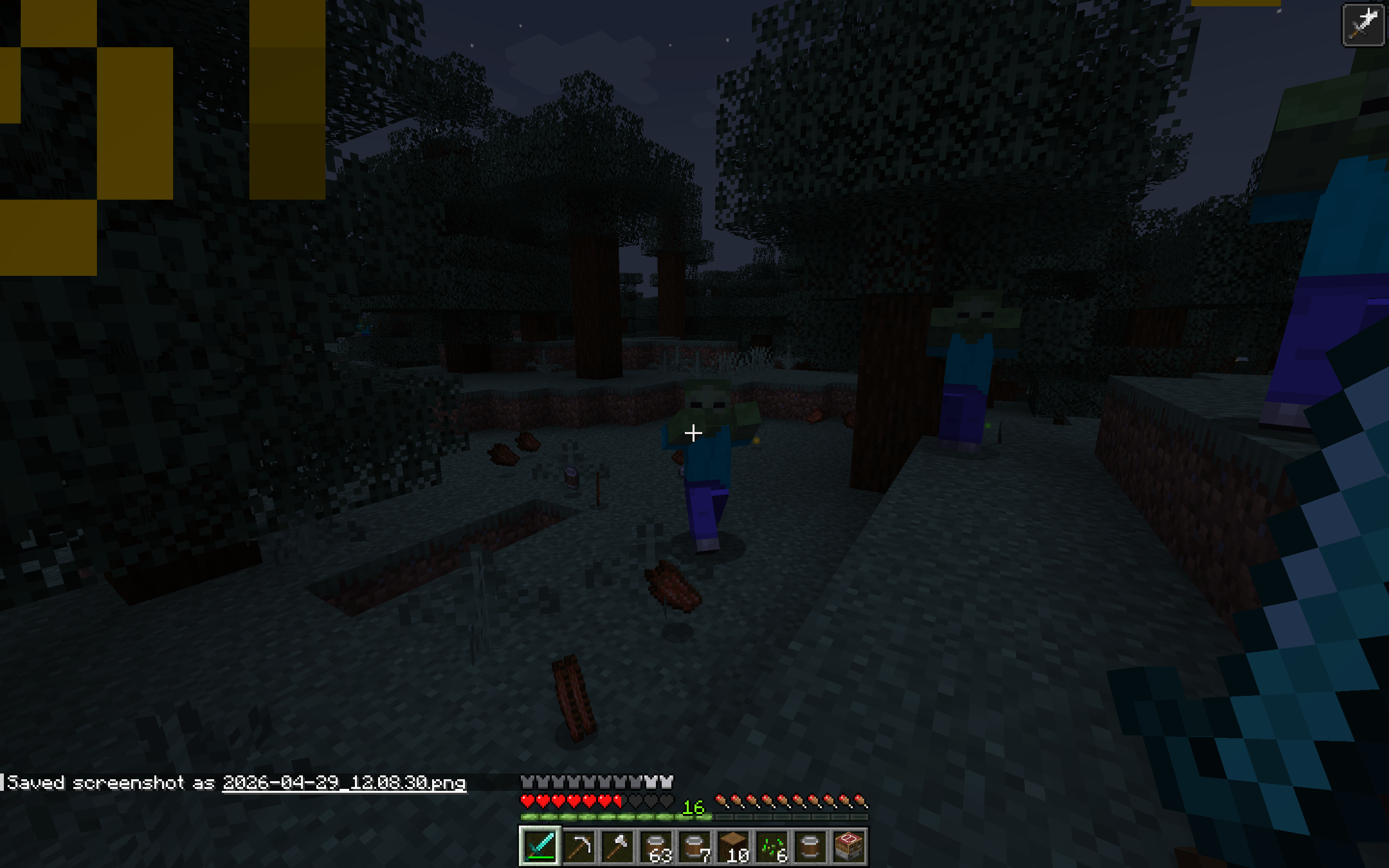 Look closely. Cans are dropping when the command is enabled.