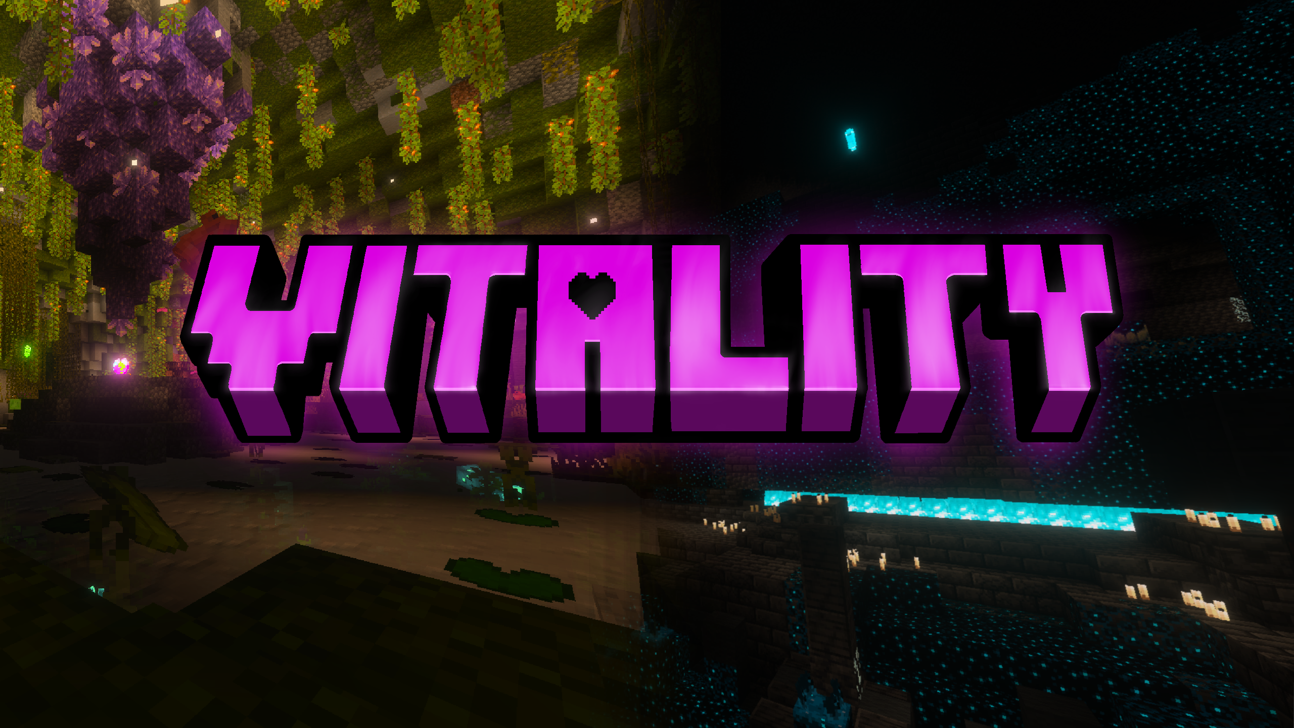 The Main poster used for the Vitality Addon and its branding (Named MCPEDL to be that websites addon poster)