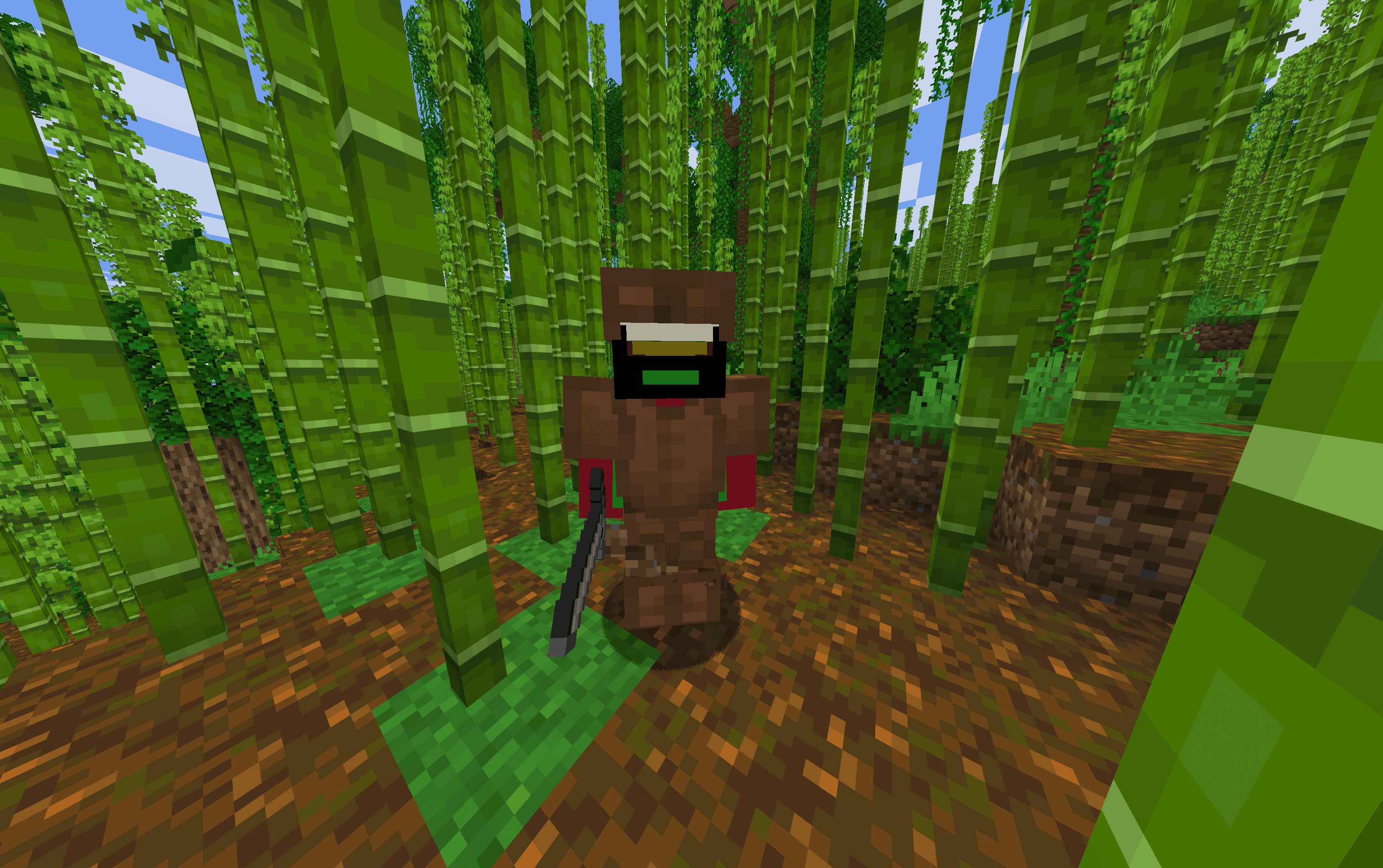 ARAI PVP attacking a player in the bamboo jungle.