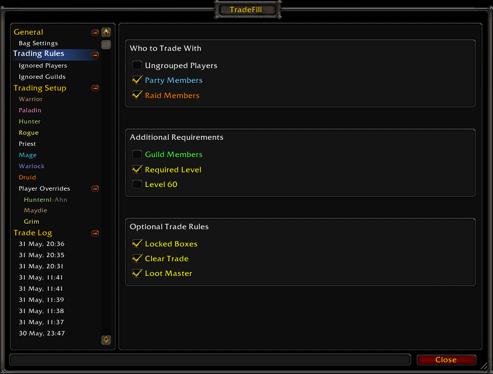 TradeFill interface screenshot 2