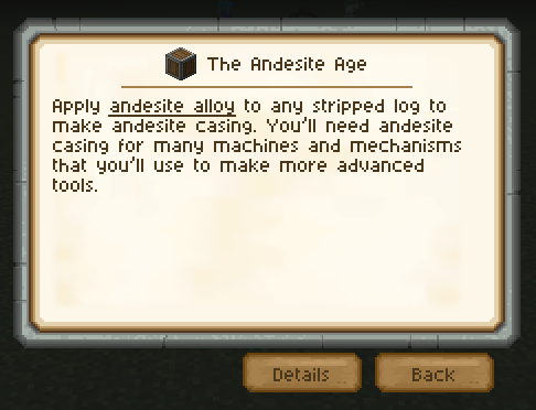 An example usage of the Andesite themed quest page