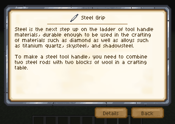 An example usage of the Steel themed quest page