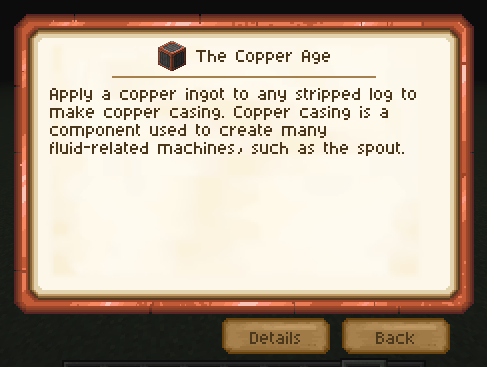 An example usage of the Copper themed quest page