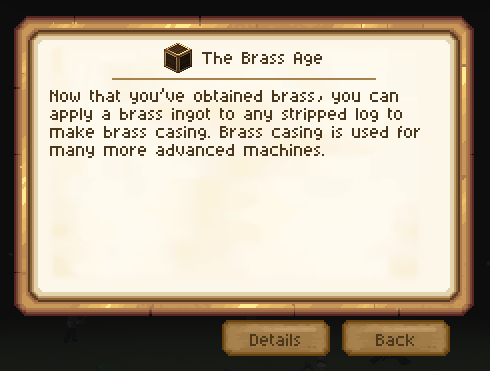 An example usage of the Brass themed quest page
