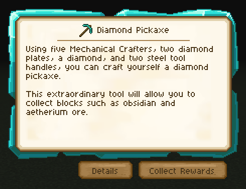 An example usage of the Diamond themed quest page