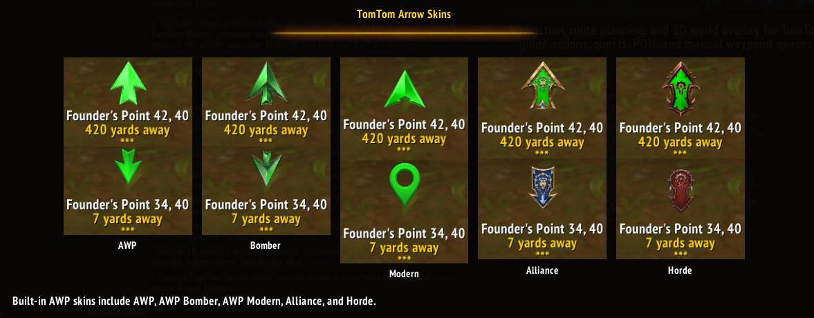 Who says you can't make TomTom look good? These are the current TomTom arrow skins offered STOCK by AWP!