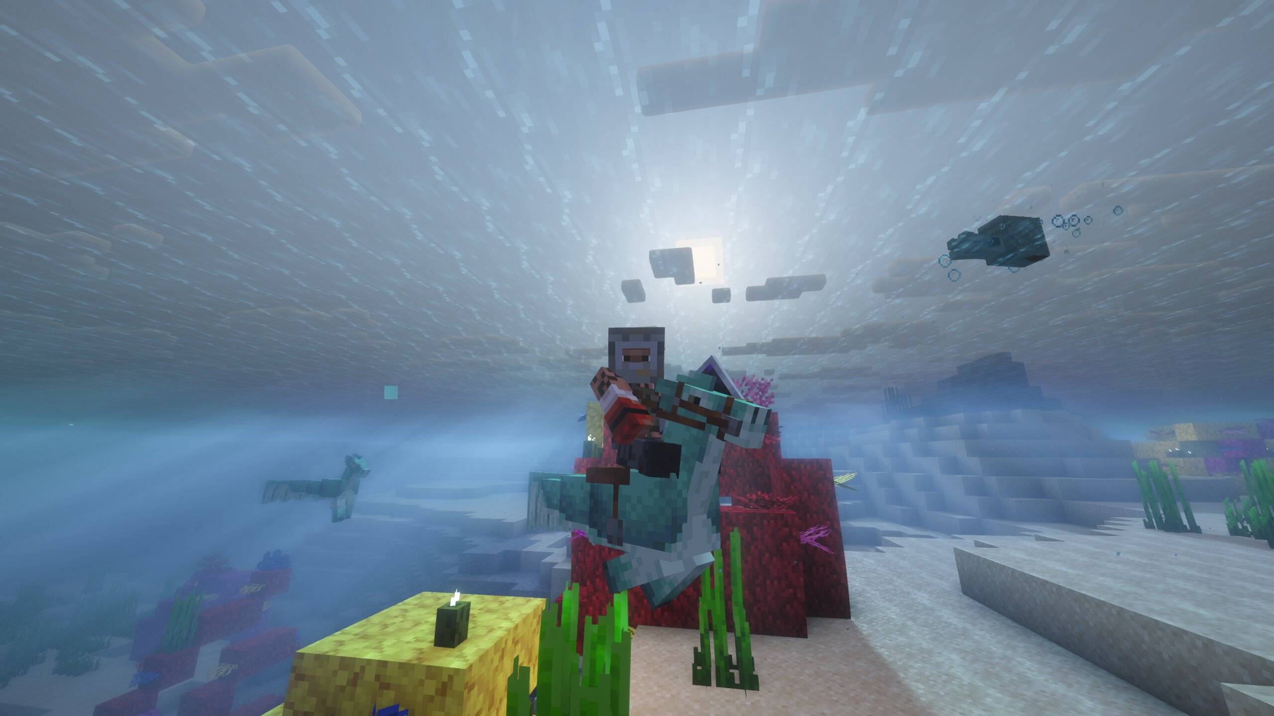 The Hippocampus is a water mount which can be tamed with fish