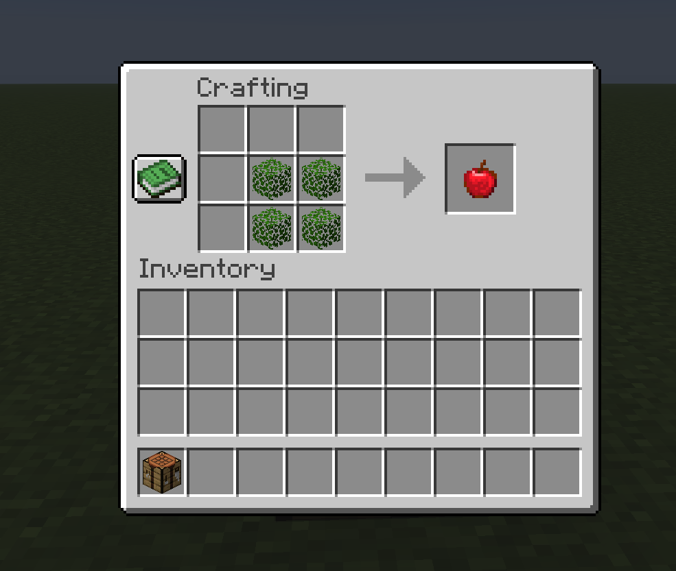 A screenshot of the custom recipe working.