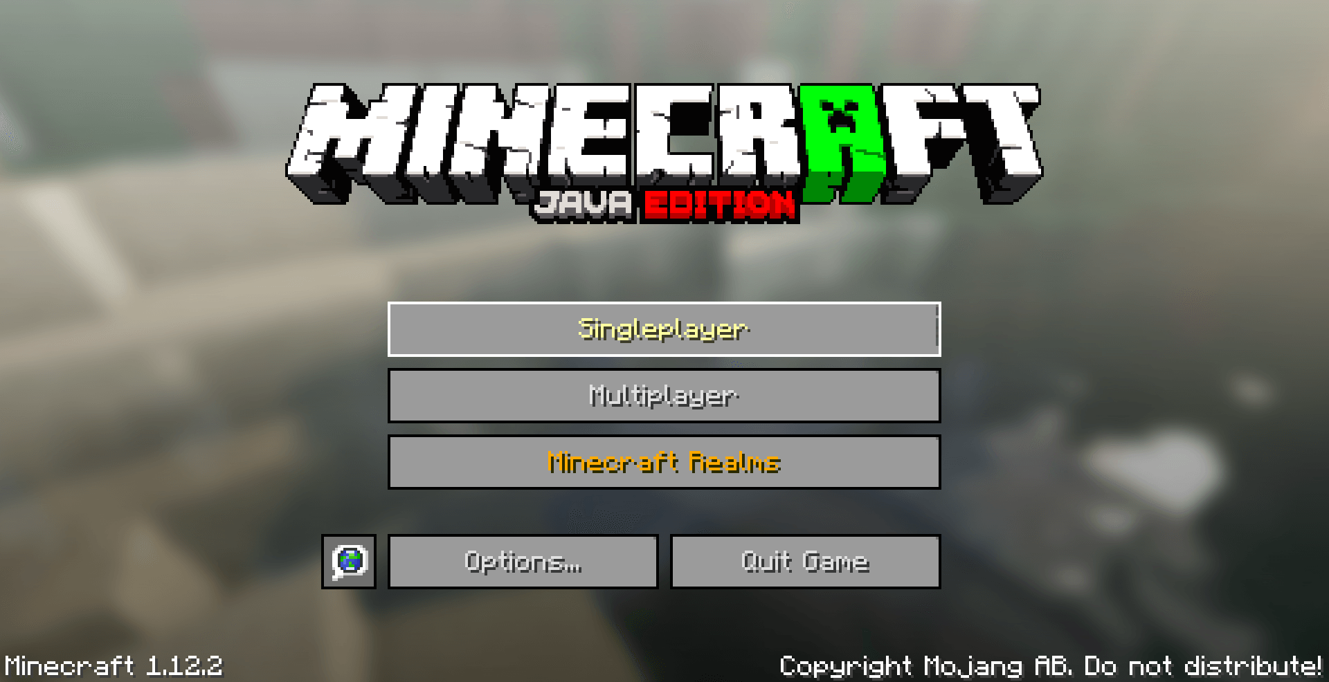 Main menu screenshots