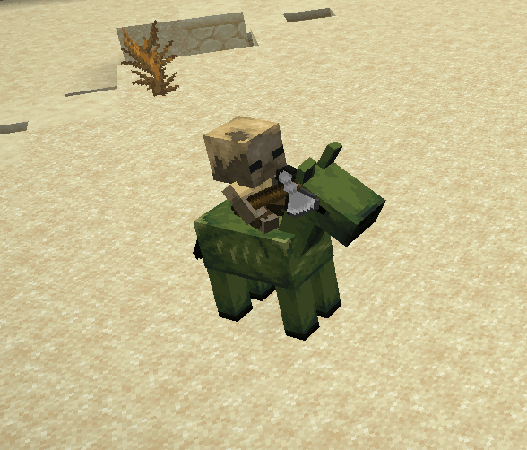 Thumbnail Parched on a Skeleton Horse. Desert only. Day and night.