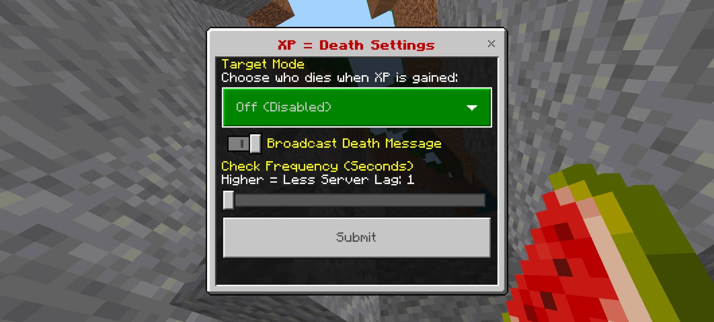 Setting ui with default value when opened first time using /xpdeath:open or /open by operator