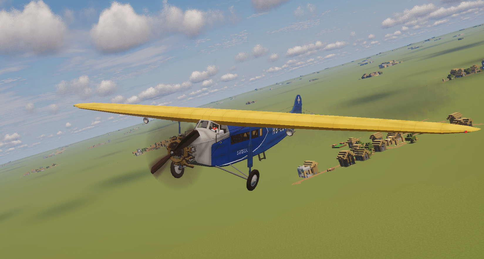 Vintage single engine airliner.