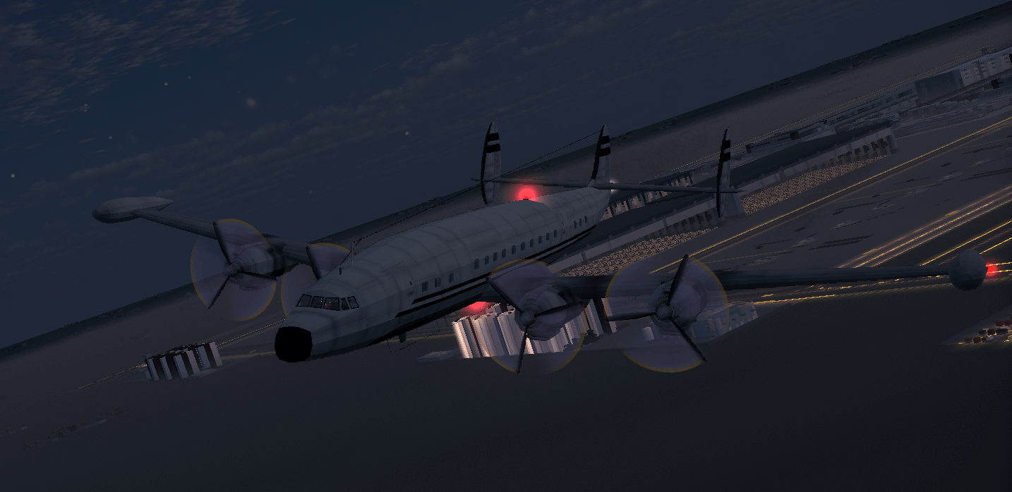 Development of Constellation with longer fuselage and more powerful engine