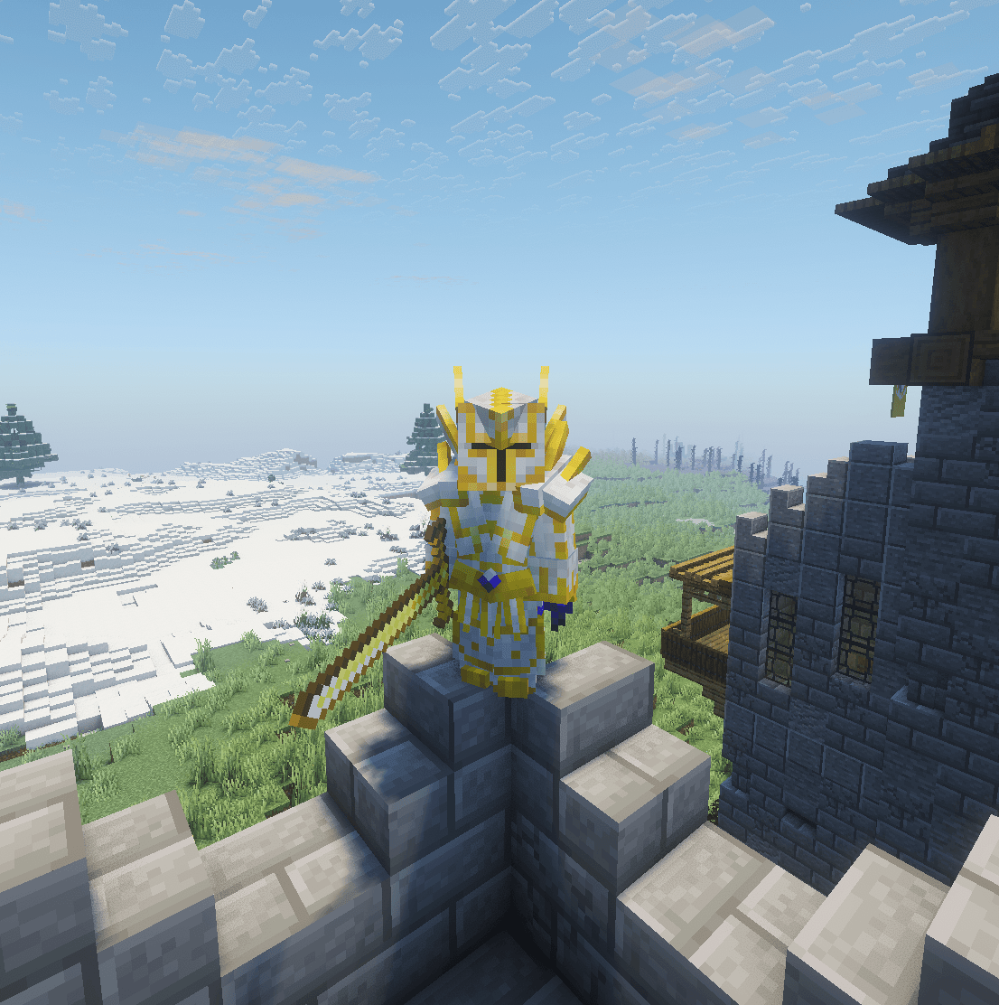 Enlightened armor in a castle