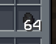 The tiny coal item icon after applying the resource pack.