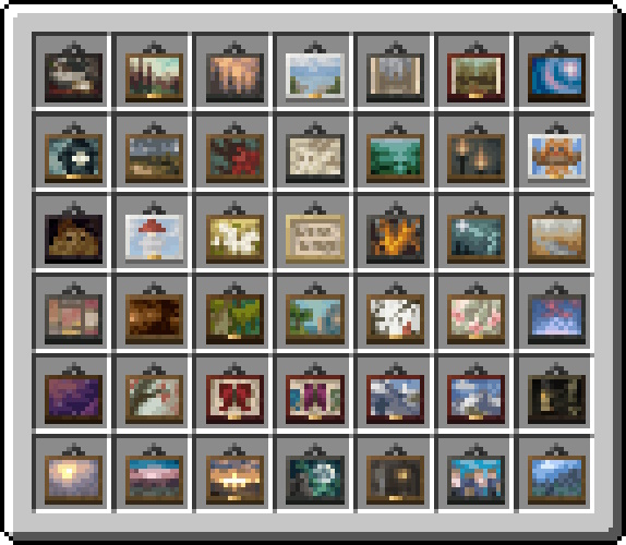 Thumbnail Abyssal Decor adds 42 paintings that range from exquisitely gothic (Simulacra) to silly meme (Three Wolf Moon)