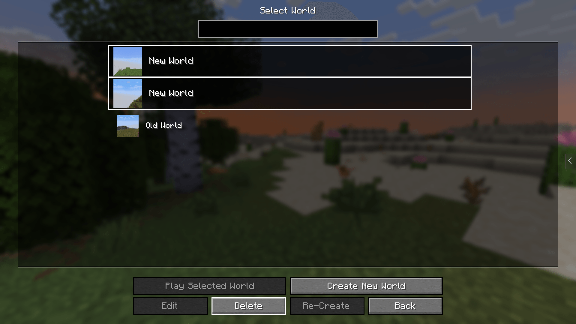 You can select a bunch of worlds (by holding CTRL) and delete them all at once