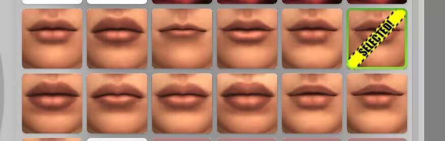 Demonstration of enhanced selection highlighting for facial features and body part categories such as eyebrows, nose, and mouth.