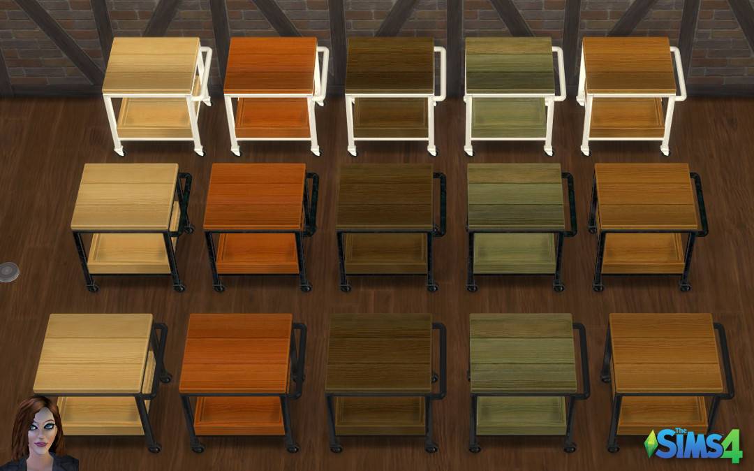 Thumbnail Ironwood Cart - Black Frame, old frame and white frame swatches
