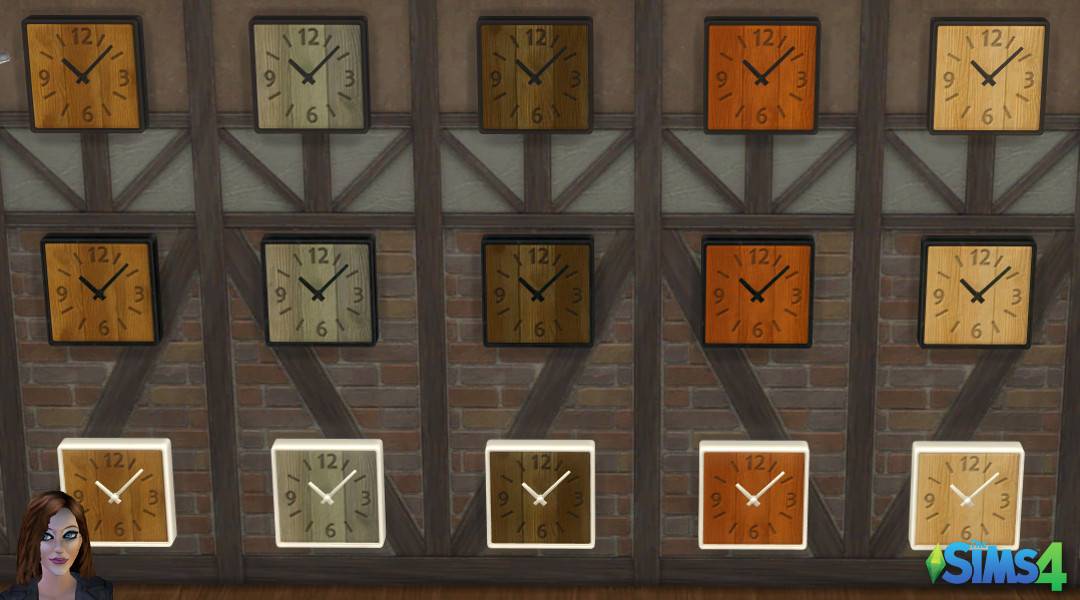 Thumbnail Ironwood Clock - Black Frame, old frame and white frame swatches