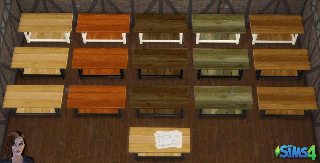 Thumbnail Ironwood DIY Workbench - Black Frame, old frame and white frame swatches + drafting paper