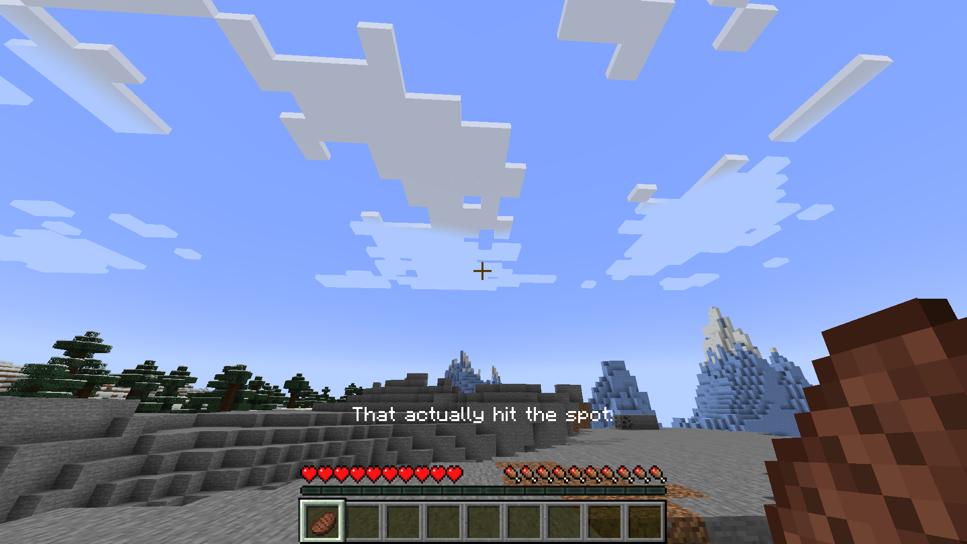 Good thing I forgot some food in my inventory.
