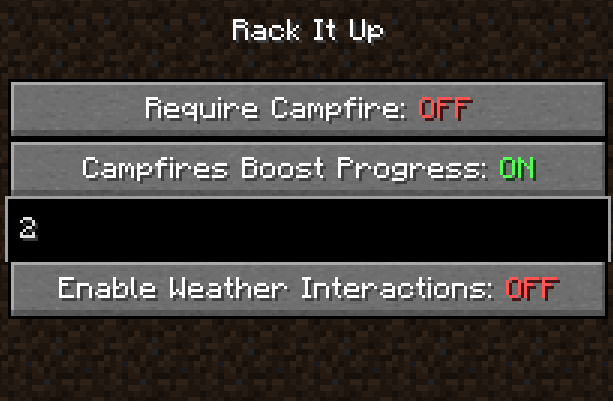 Some config options