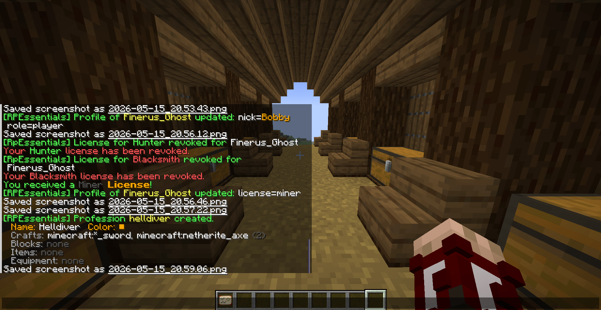 Thumbnail Here is the changelog shown in chat when you add/edit/delete things in the Job Setup Screen!