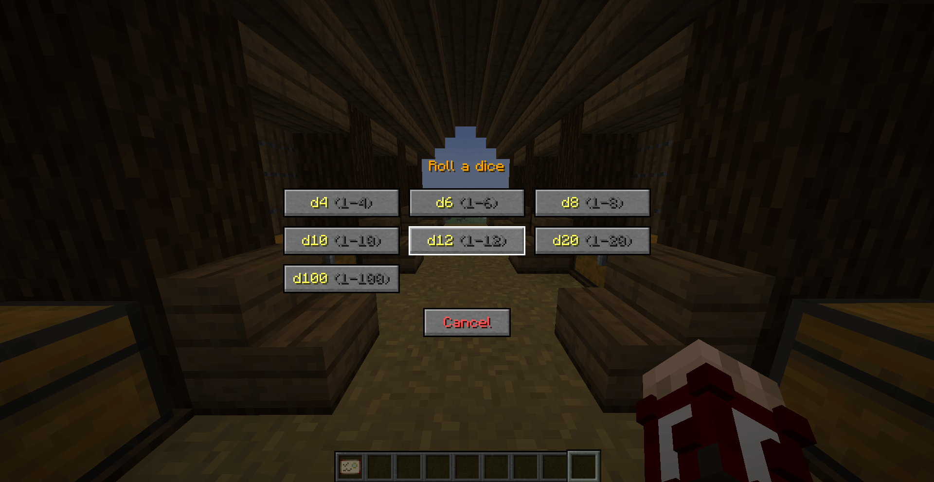 Thumbnail Here is the dice screen to roll-a-dice! You can also roll a dice using '/roll dX' (X is the number you choose).