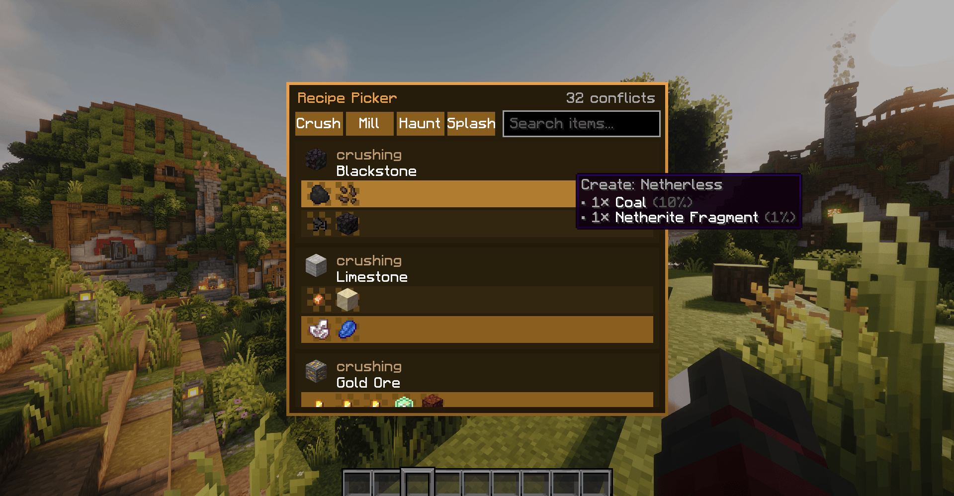 Pick the recipe you like for your world