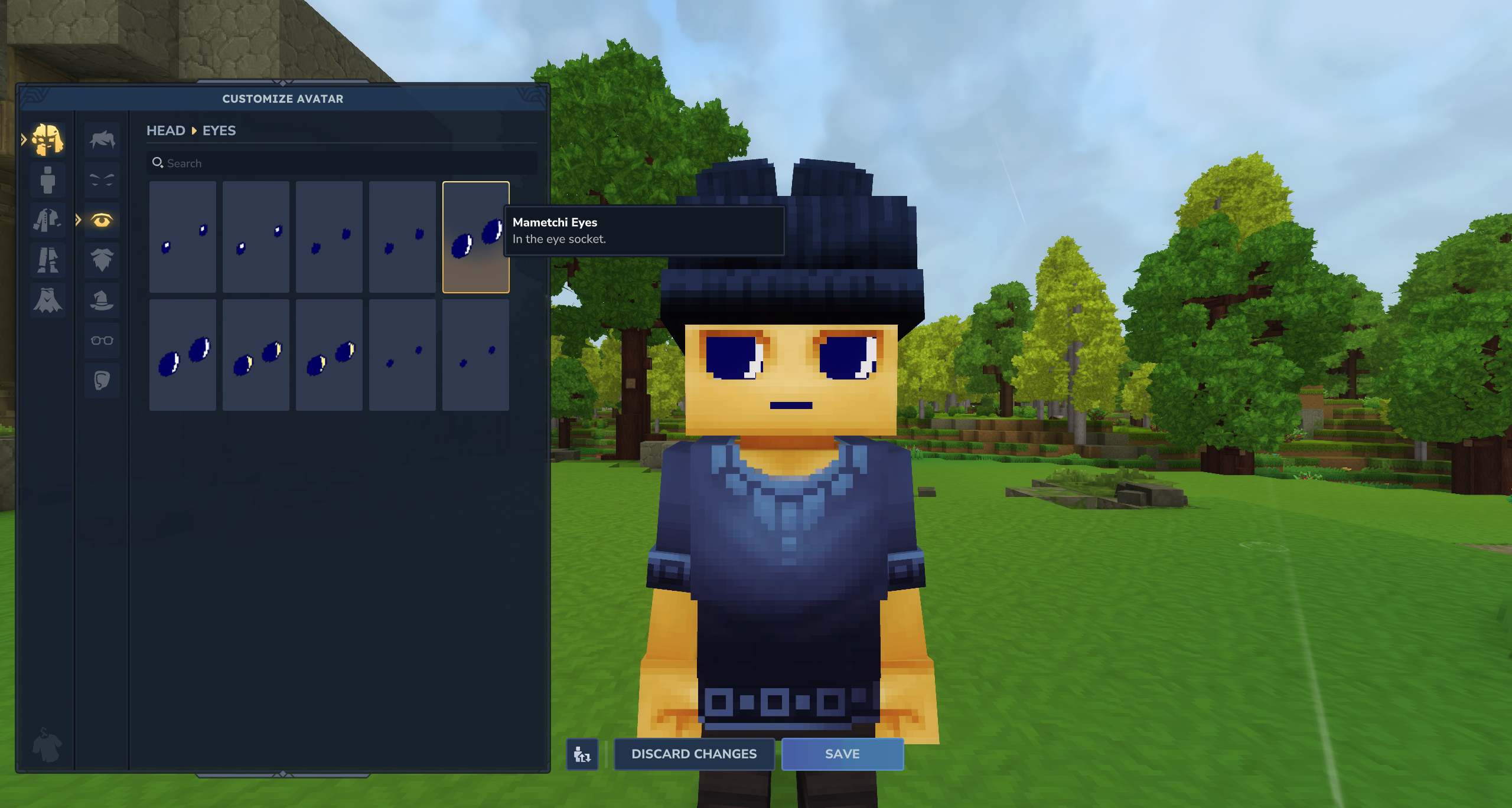 Mametchi Eyes in Eye Sockets