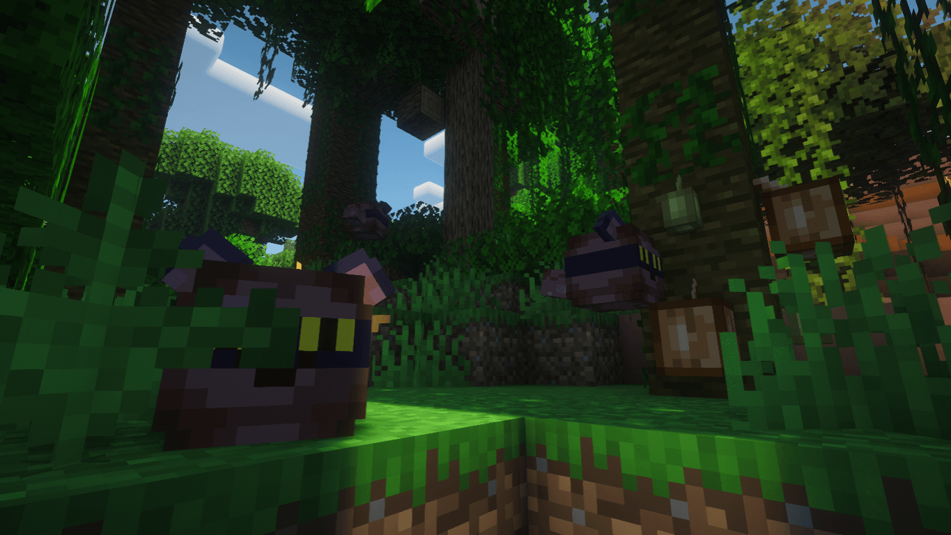 A lot of Hunter Slimes Searching Food