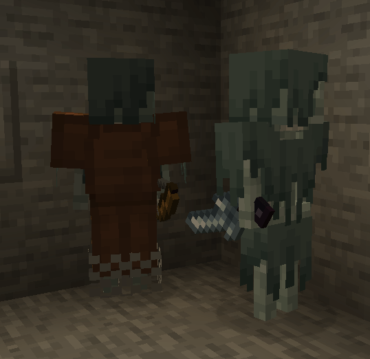 Two strays with equipment.