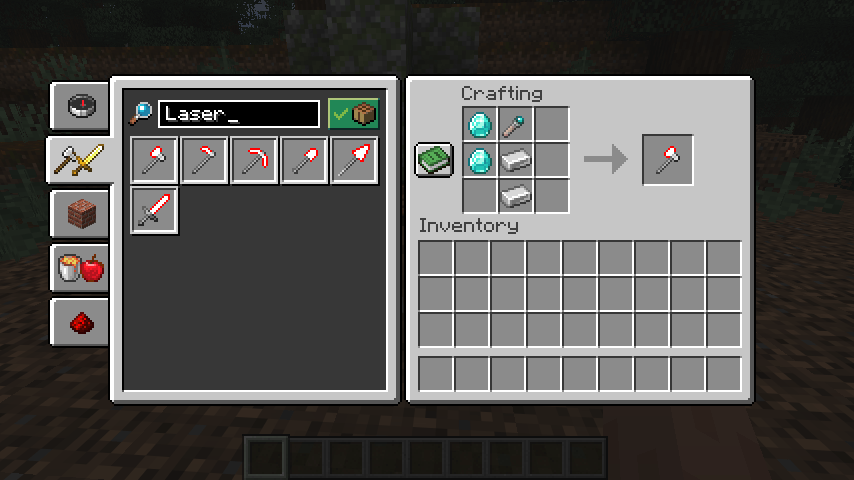 Crafting a laser blade tool