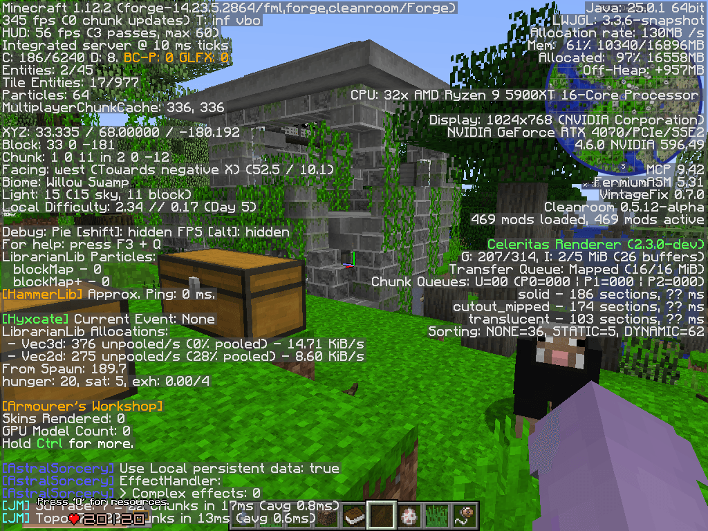 VSYNC Off, shaders off, FPS is 300+