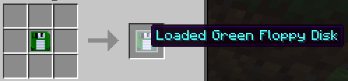 Thumbnail To make the Loaded Disks, throw the disk you just crafted back into the crafting table. take it out, right click, and there you go!
